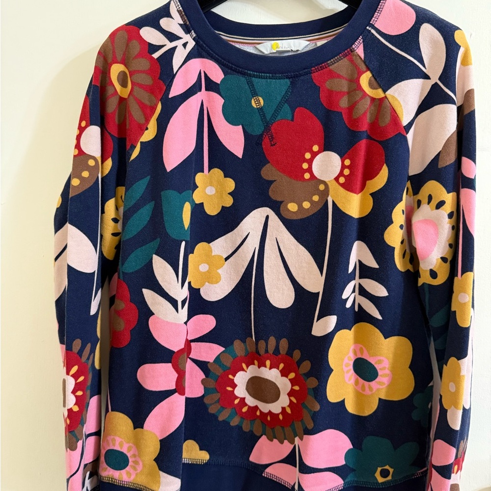 Boden Navy Floral Sweatshirt